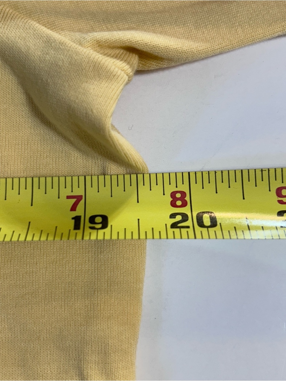 Coldwater Creek t shirt mustard Yellow V-Neck Layered Trim Tee 3/4 sleeve - Picture 6 of 8